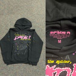 Sp5der pink hoodie