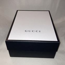 Gucci Empty Black & White Shoe Box 16” x 12” x 6.4”.