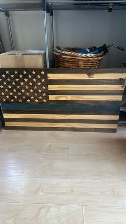 Wooden American flag