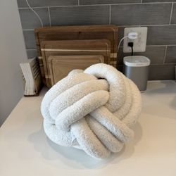 Lillian August Home Textured Knot Accent Pillow - White