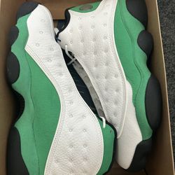 Nike Men's Air Jordan 13 Retro Lucky Shoes - White / Lucky Green / Black
