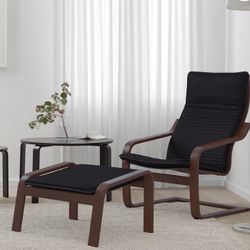 Modern Armchair With Matching Ottoman