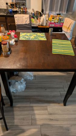 Solid wood high chair and dining table for sale