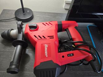 BAUER 10 Amp, 1-1/8 in. Type Variable-Speed Rotary Hammer, 3.7 ft-lbs Impact Energy for Drilling and Chiseling Concrete and Masonry