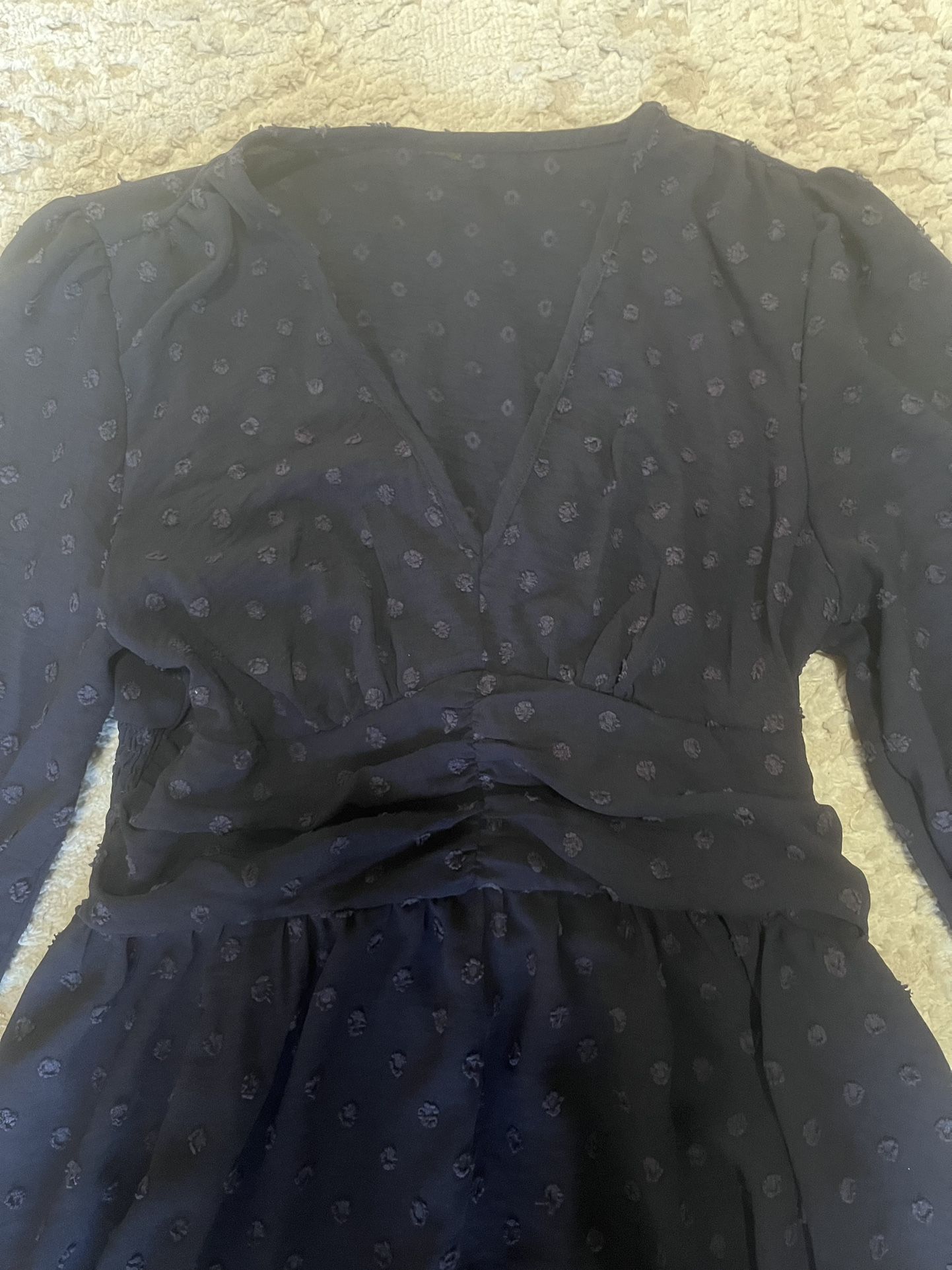 Navy Blue Above The Knee Dress