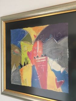 Signed artist original pastels? Chalk art faces