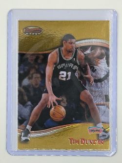 1998-99 Bowman’s Best Tim Duncan Basketball Card #50