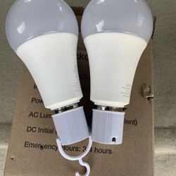 Rechargeable Light Bulb Pack Of 2
