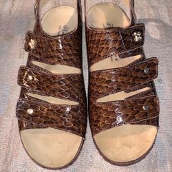 Helle Comfort Women’s Sandals Brown Leather Sz EU 38 US 7 - 7.5