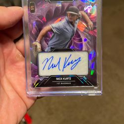 1 0f 1 Nick Kurtz Metalix Signed Baseball Card