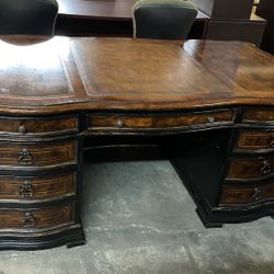 Solid wood executive desk 