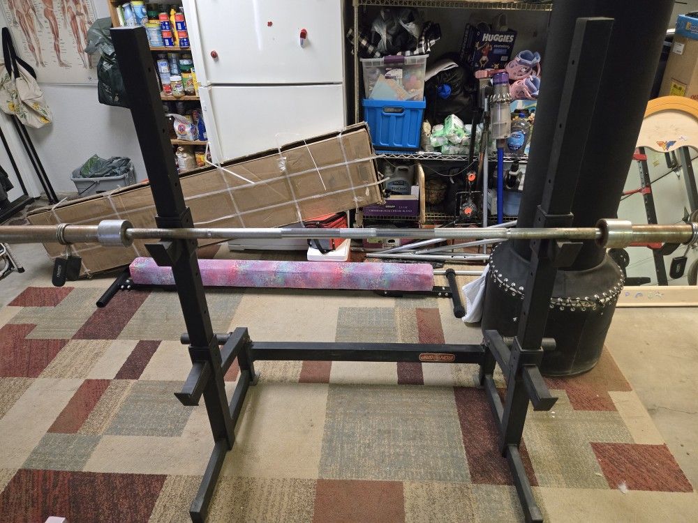 Sqaut Rack And Barbell