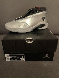 Ds Pair Of Jordan Retro 14’s Metallic Silver Size 7.5w