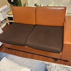 Faux Leather Couch