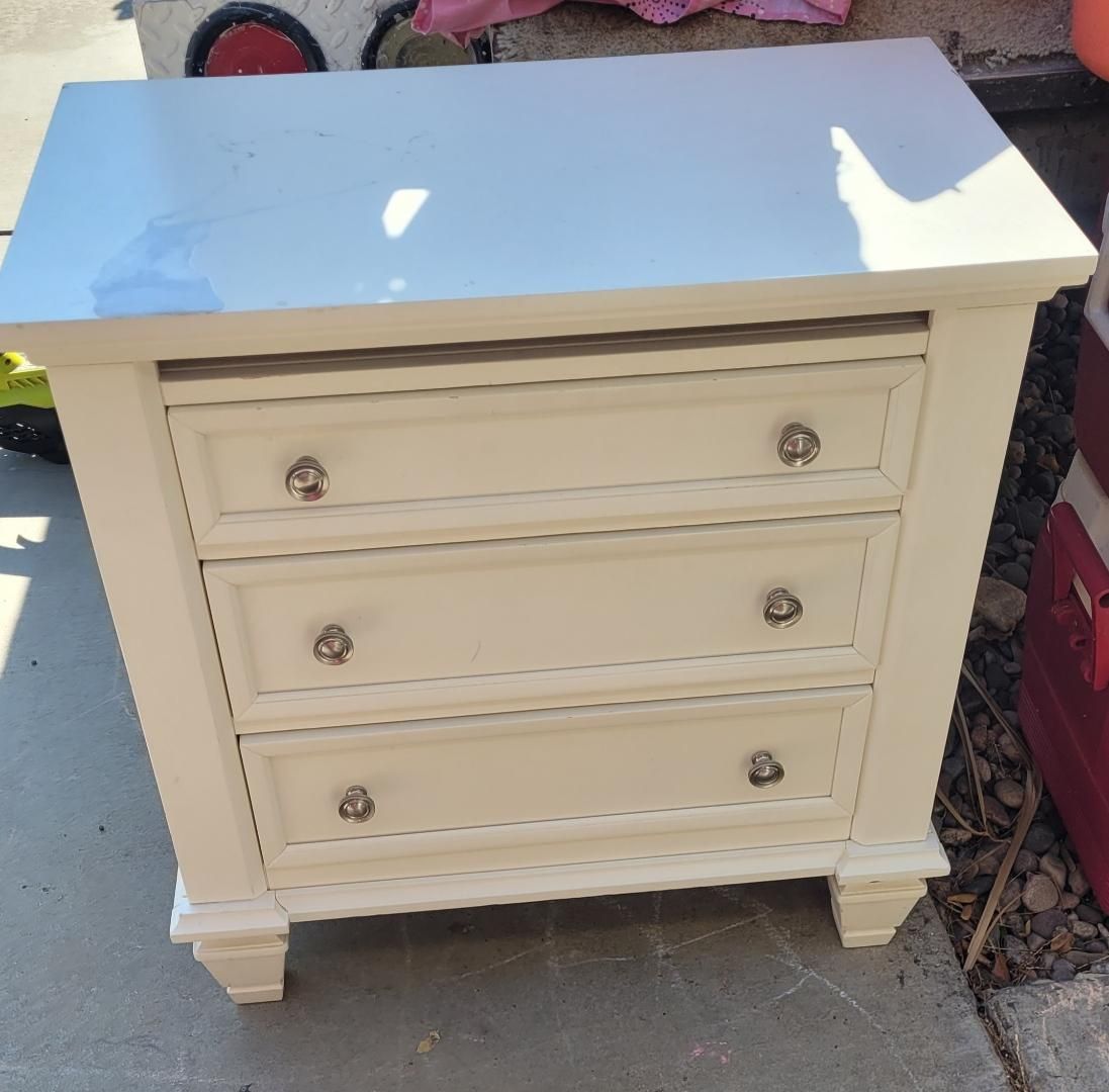 White Small Dresser/ Side Table