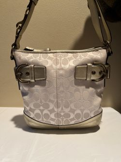 Coach Signature Hamptons Slim Duffle Shoulder Bag