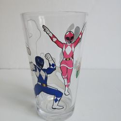 Mighty Morphin Power Rangers 14 Oz. Pint Glass 2017 Surreal