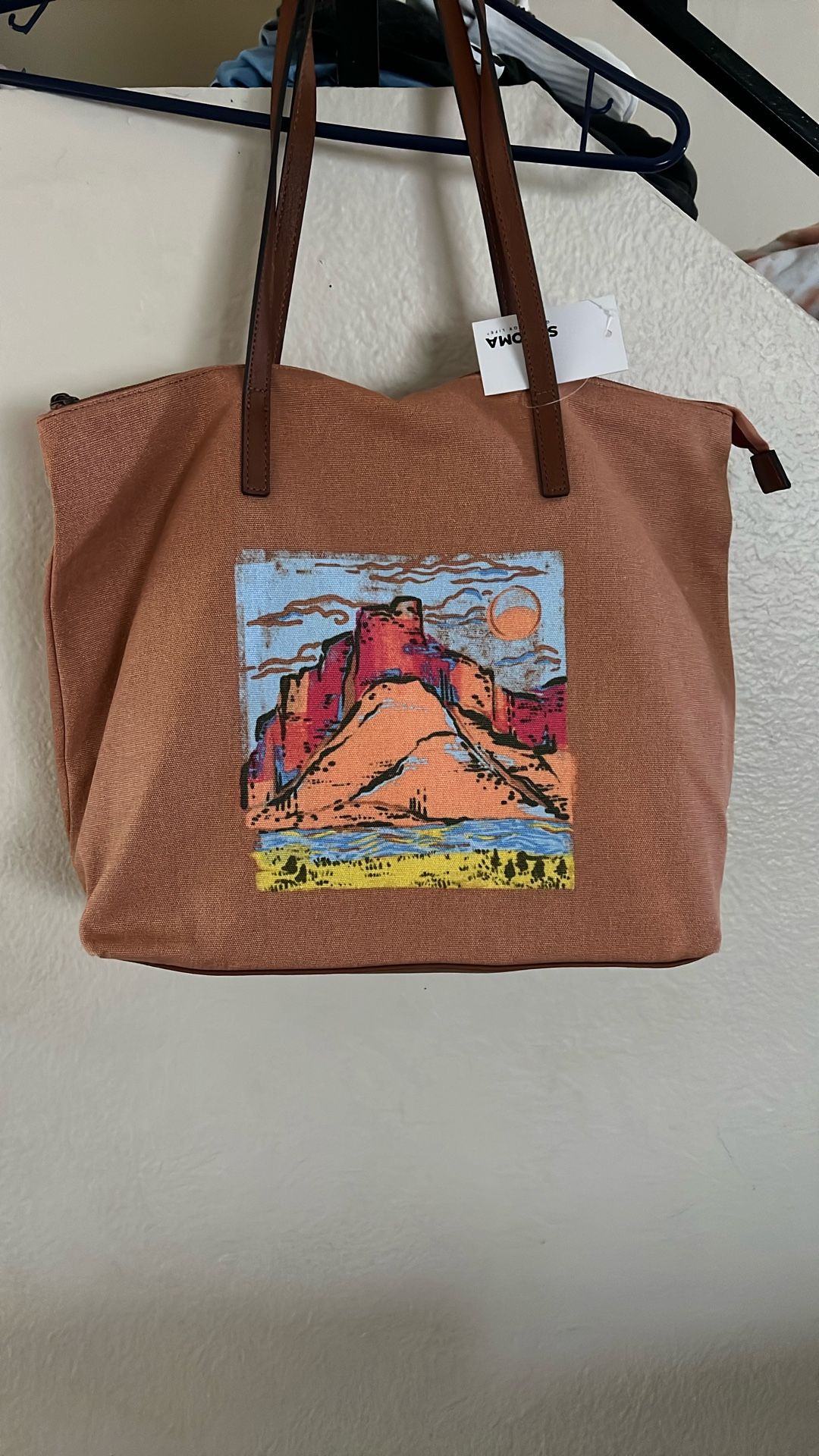 SONOMA CANVAS TOTE BAG PURSE CANYON THEME NEW