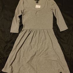 Forever 21 Grey Long Sleeve Dress