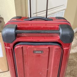 Andiamo Pantera red hardside spinner suitcase checked luggage 