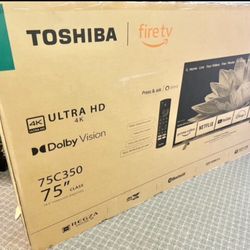75 Toshiba Tv Smart 4k Hdtv In Box 6 Month warranty, free delivery