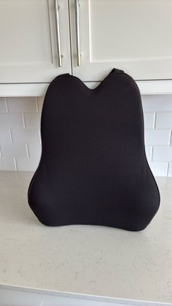 Nice black memory foam backrest for a car