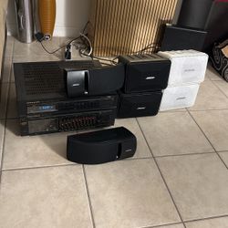 Marantz ST 150 Tuner /PM150 Amplifier& 6 Bose Speakers. Tested Good  