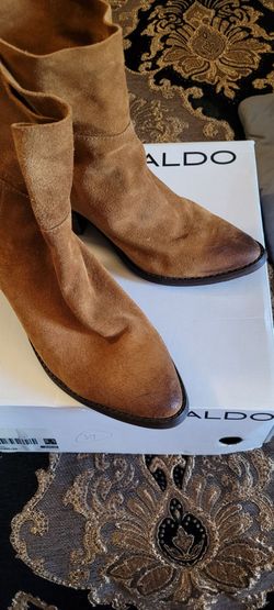 ALDO Camel Suede Cowboy Boot