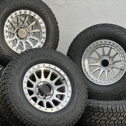 NEW 17” Lock Wheels GMC Sierra Yukon rims Falken A/T 33” Tires Chevy Silverado Tahoe Ford F-150