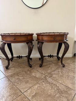 Solid wood end tables