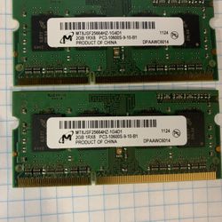 Micron 2GB PC3-10600 DDR3-1333MHz MT8JSF25664HZ-1G4D1