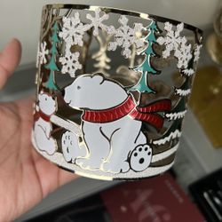 Bath An Body Work Christmas candle Holder For 3 Wick Candle 