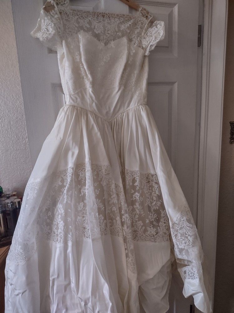 1957 Wedding Dress Vintage
