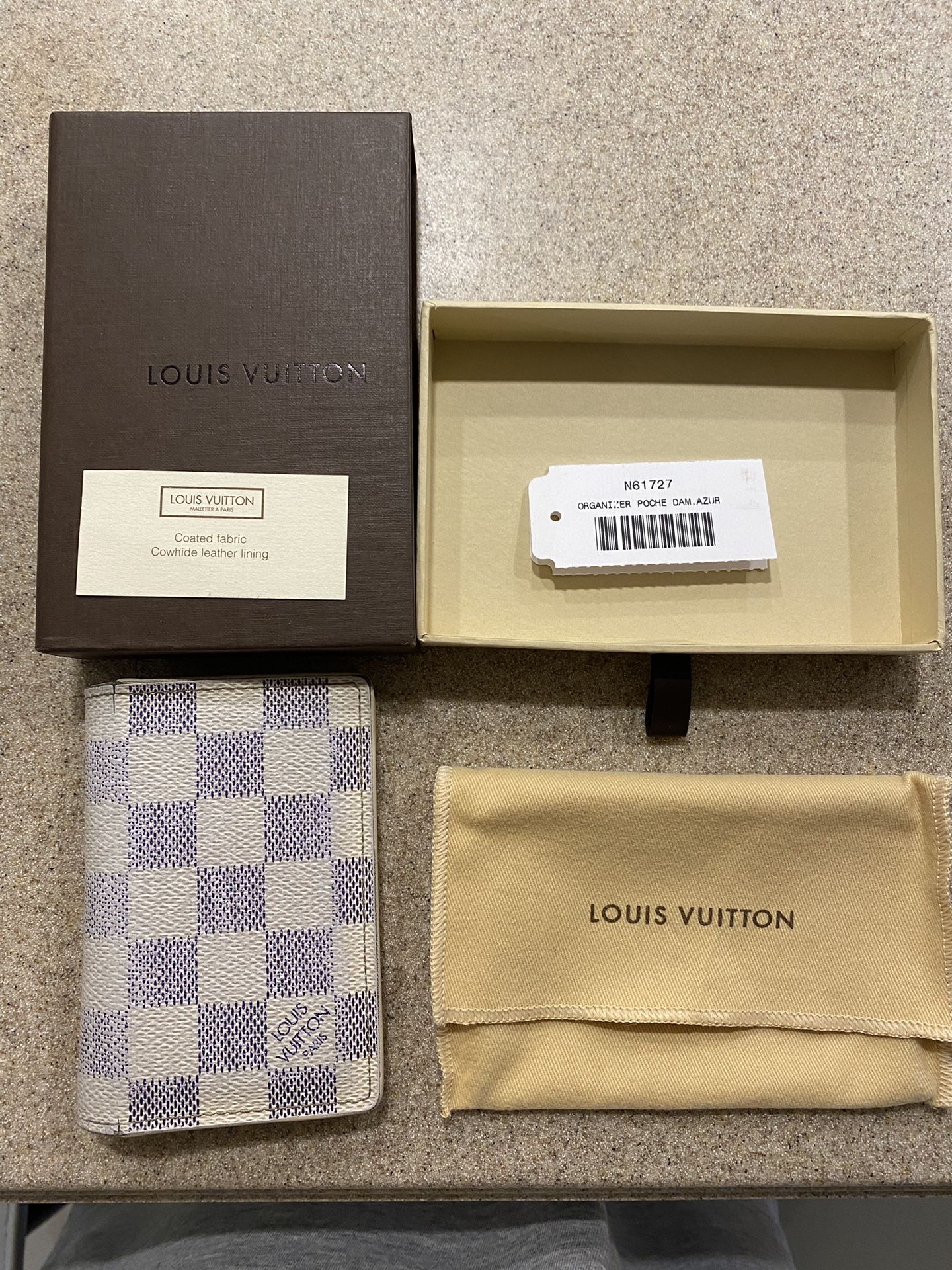 Authentic Louis Vuitton Pocket Organizer Wallet Slim Compact