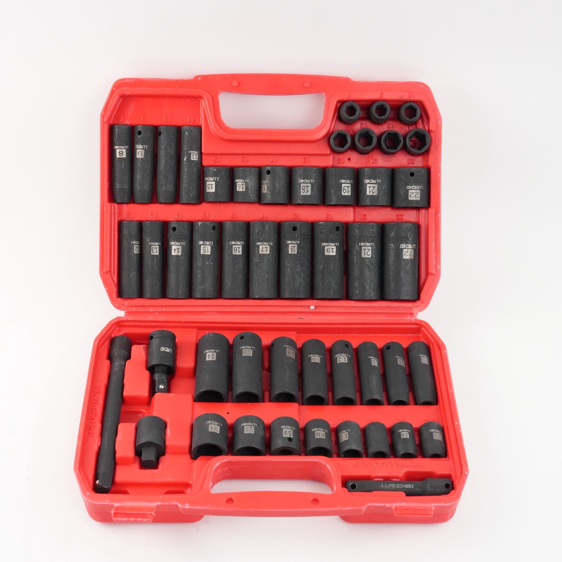 3/8" Drive Impact Socket Set SAE and Metric (5/16"- 3/4", 8-22mm)- 48pcs