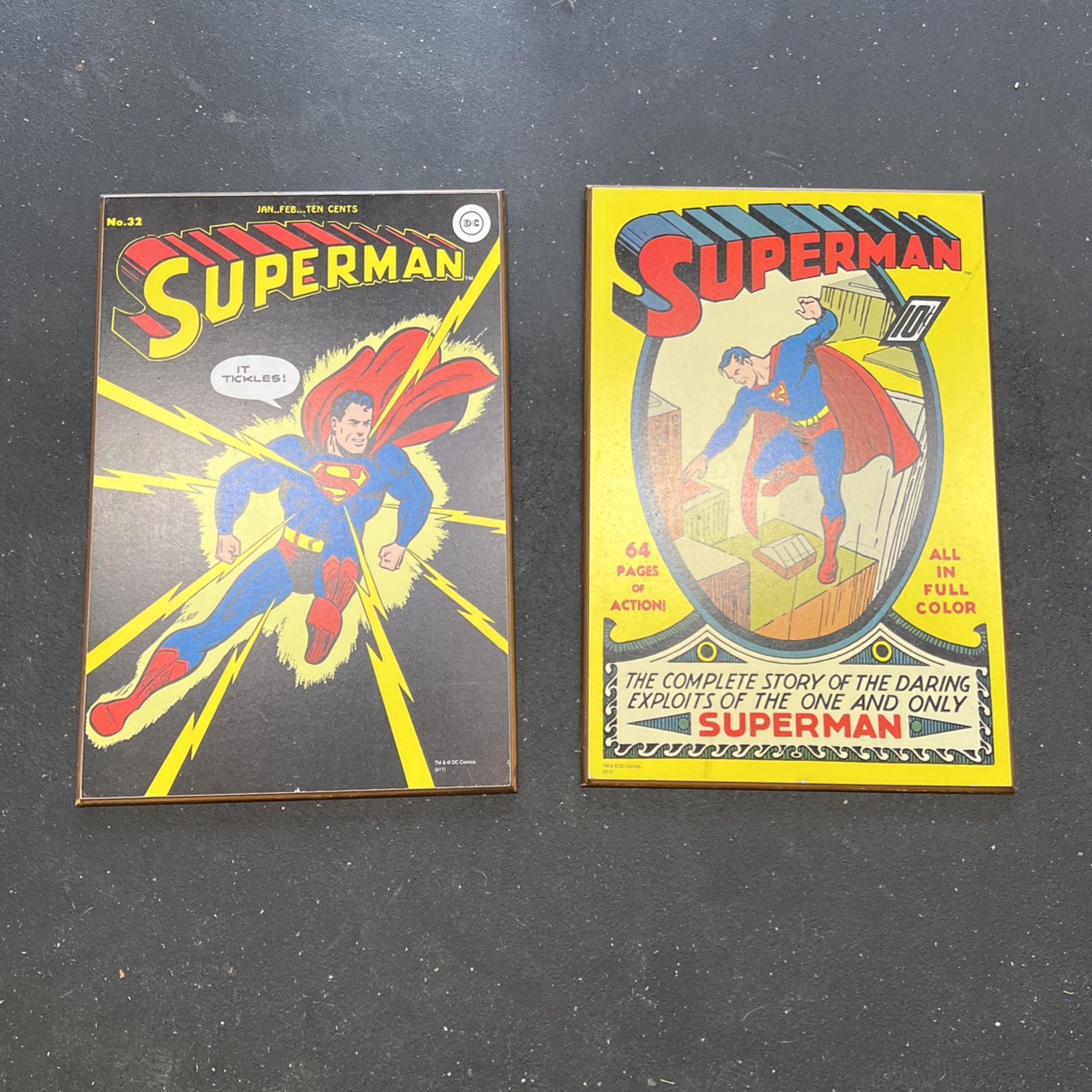 2 Wooden Superman Pictures