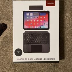 Macally iPad Pro 11" (2024) Keyboard Case: Detachable Backlit Keyboard w/ Trackpad