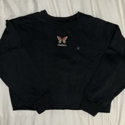 Crop Boyfriend Crewneck Sweatshirt