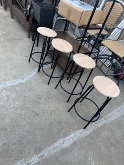 Room essential wood seat counter stools set of 4