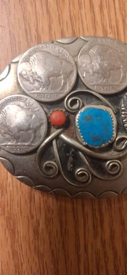 Native American Buffalo Nickel Belt Buckle