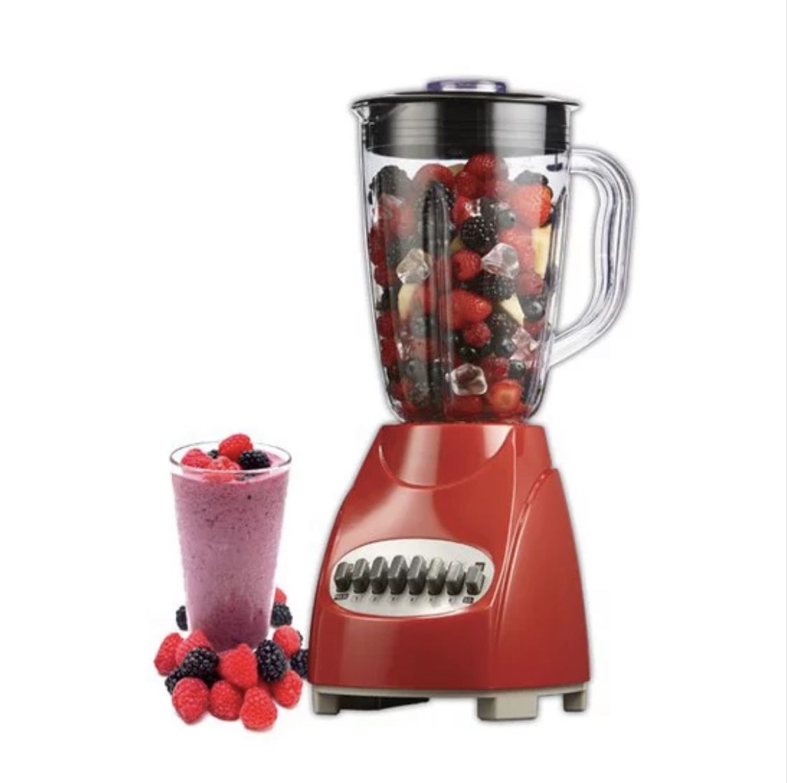 Cookinex 12 Speed Glass Blender (Red)