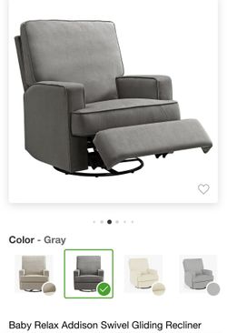 Baby Relax Gliding Recliner Gray