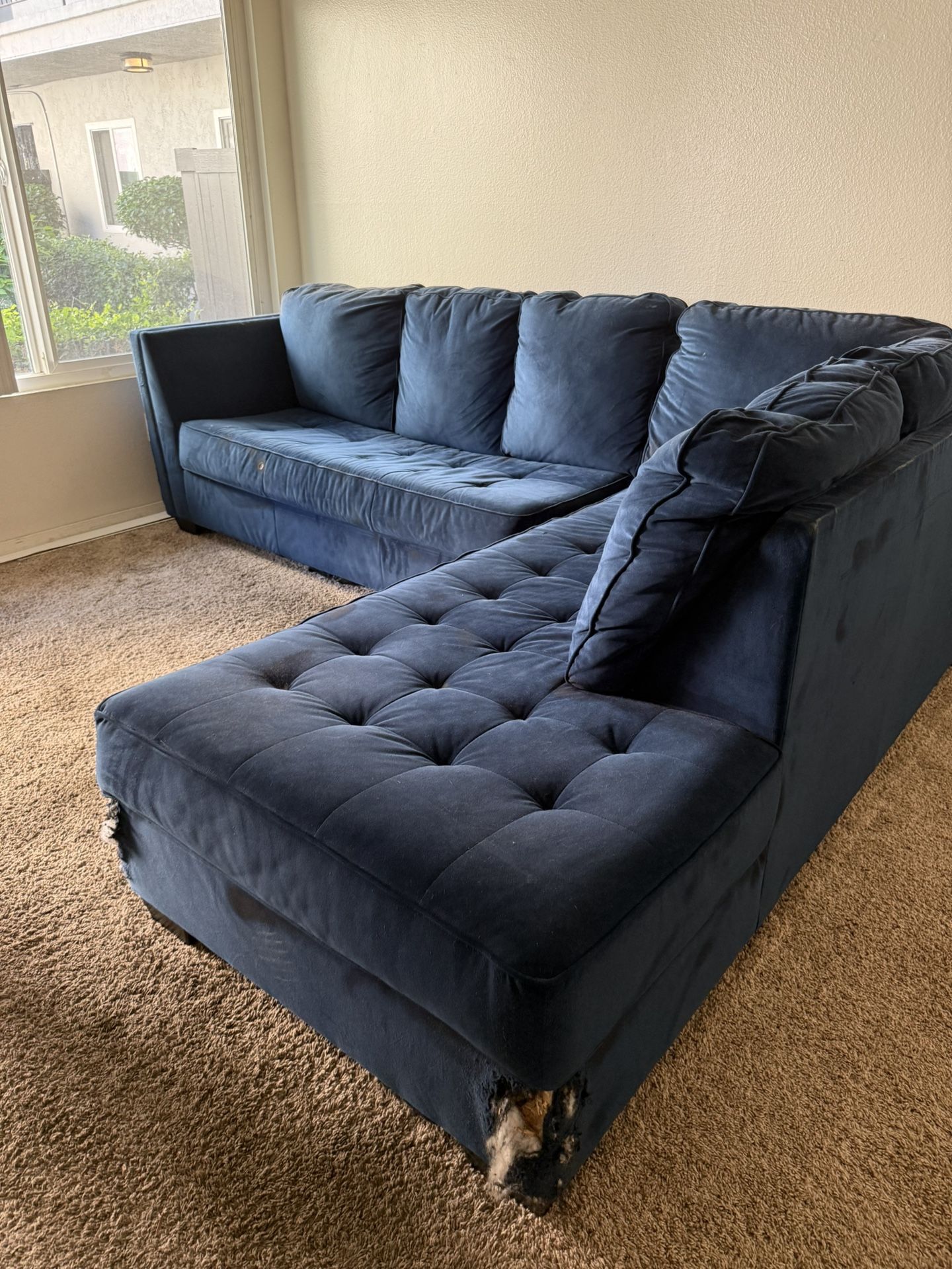 L Couch Navy Blue