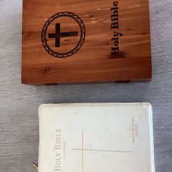Bible With Cedar Box 