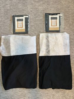 Pair Black Valances and Pair of Queen Bedskirts - All for $20!