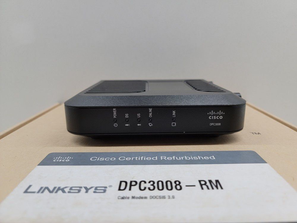 Linksys Cisco DOCSIS 3.0 Cable Modem (can be used with Comcast/Xfinity, TWC, Cox) [DPC3008]