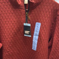 Men’s Lands’ End Quarter Zip Sweater 