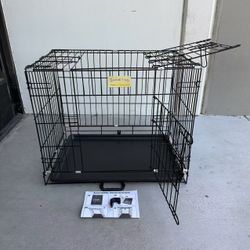 New In Box 24x17x20 Inch Tall 2 Doors Foldable Collapsible Travel Dog Cage Pet Crate Kennel With Removable Tray 