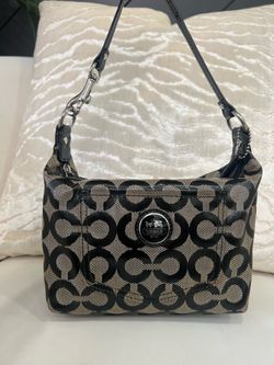 Vintage Coach Optic Signature Mini Shoulder Bag