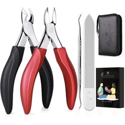 Toenail Clippers for Thick Nails, Toe Nail Clippers Adult Thick Nails Long Handle for Seniors Thick Toenails/Ingrown Toenail Treatment, Sharp Heavy Du